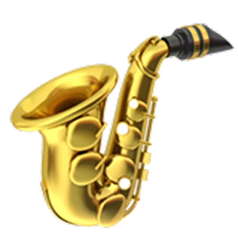 Golden Saxophone Instrument Icon - Free PNG