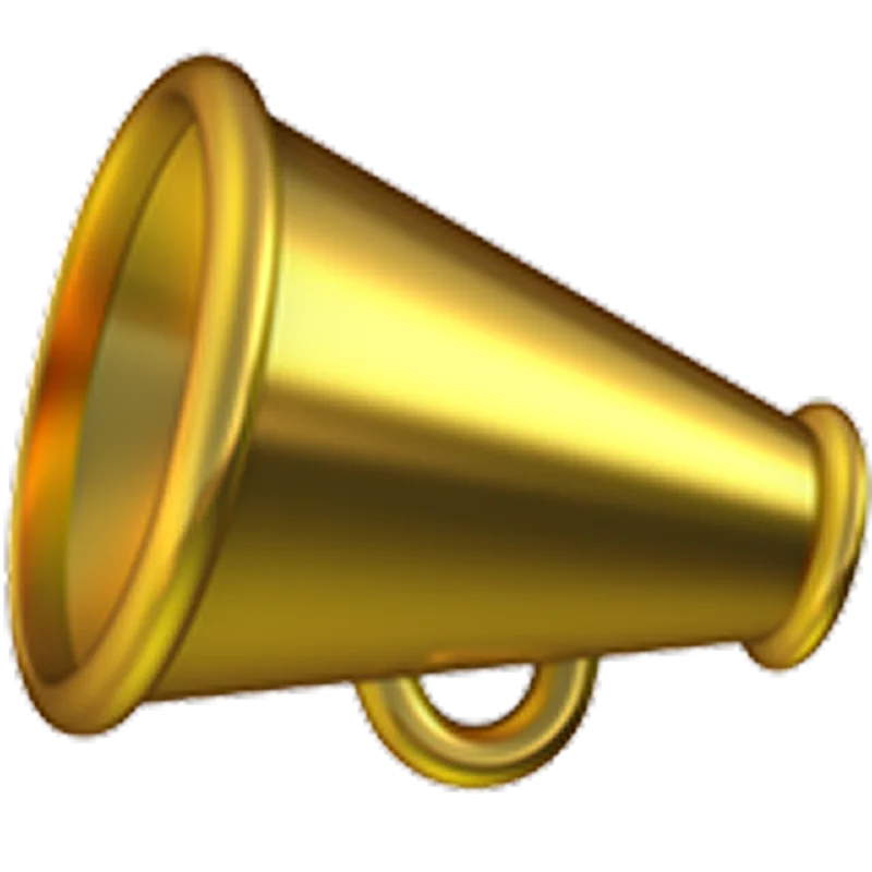 Golden Megaphone Free PNG