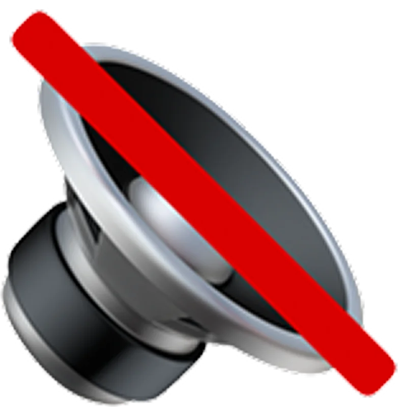 Muted Megaphone with Red Prohibition Slash Free PNG