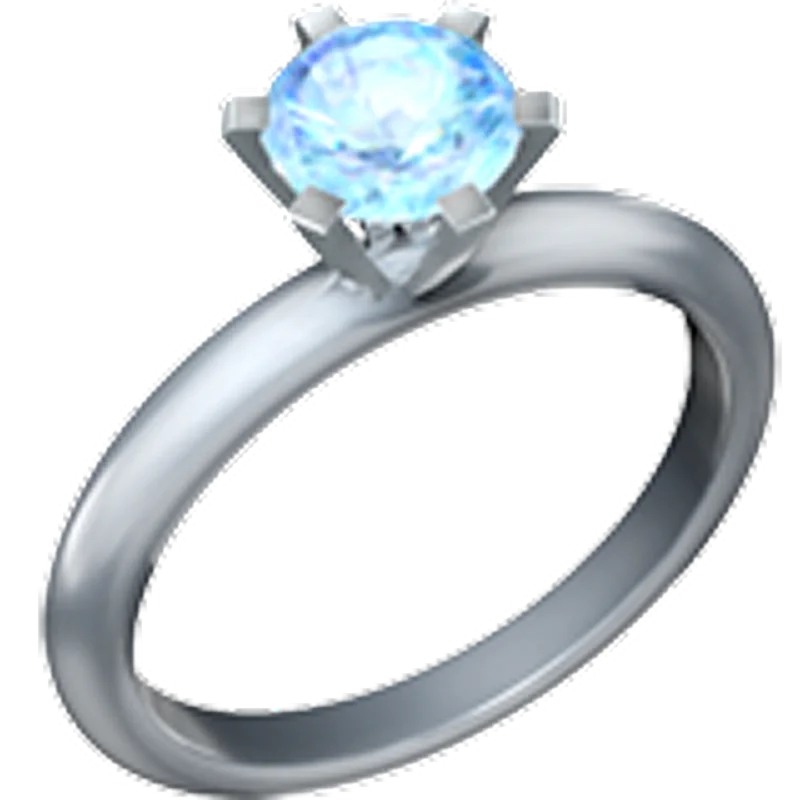 Silver Ring with Pale Blue Gemstone Free PNG