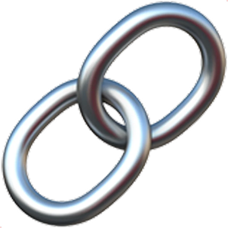 Interlocking Silver Chain Links Free PNG