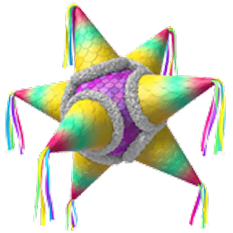 Colorful Rainbow Star Piñata Free PNG