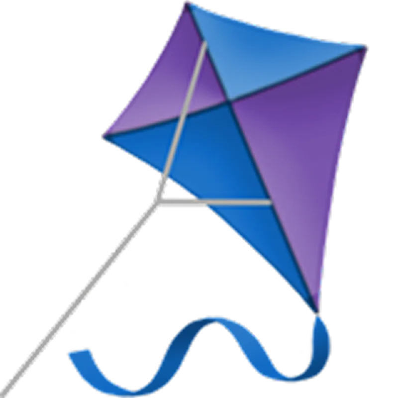Blue and Purple Geometric Kite Free PNG