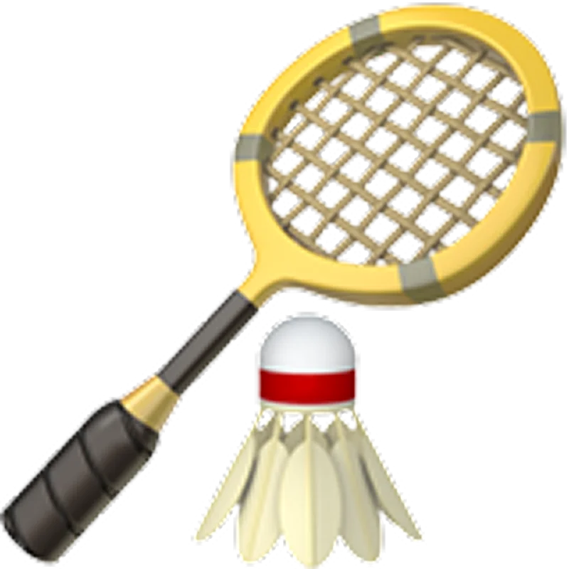 Yellow Badminton Racket and Shuttlecock Free PNG