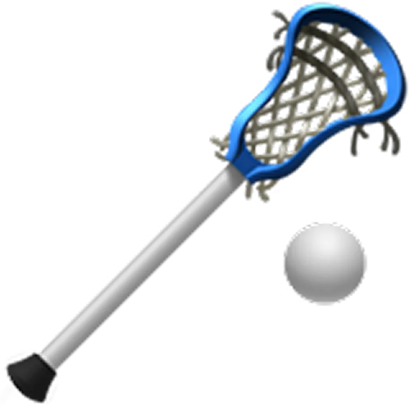 Blue Lacrosse Stick and Ball Free PNG