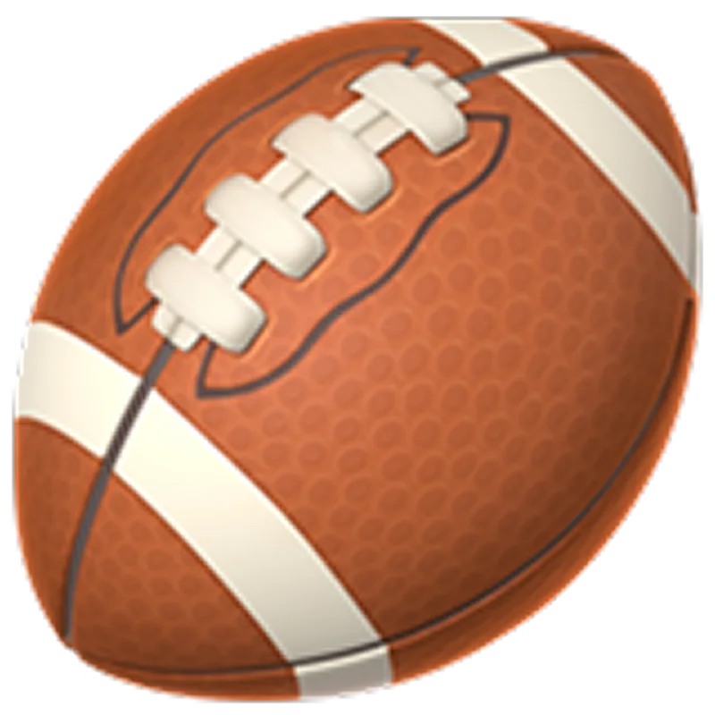 3D American Football with White Laces Free PNG