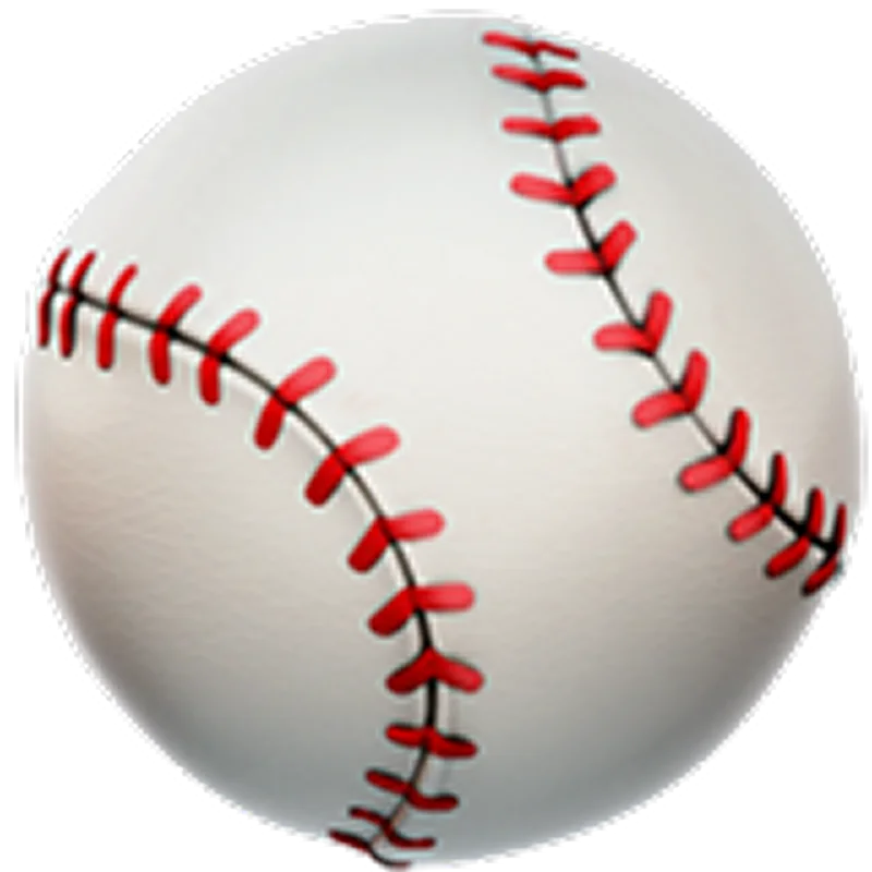 White Baseball with Red Stitching Free PNG