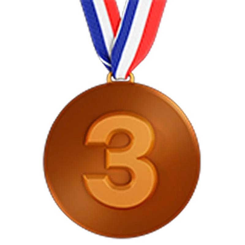 Bronze Third Place Medal with Ribbon | Free PNG