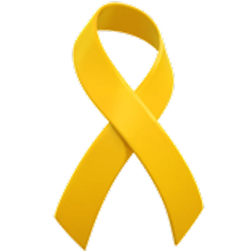 Golden Yellow Awareness Ribbon Free PNG