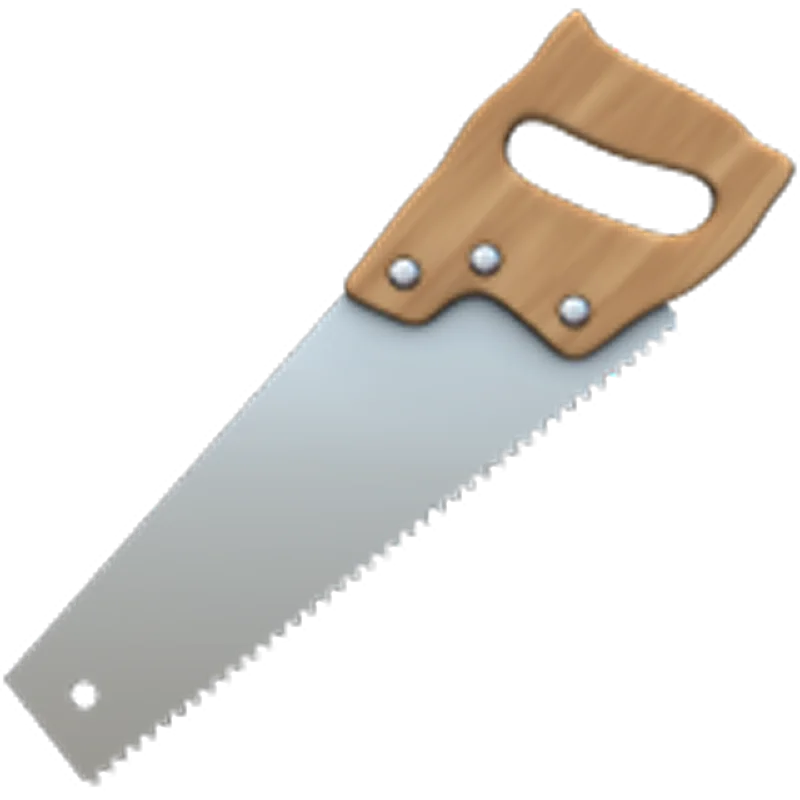 Wooden-Handled Hand Saw Free PNG