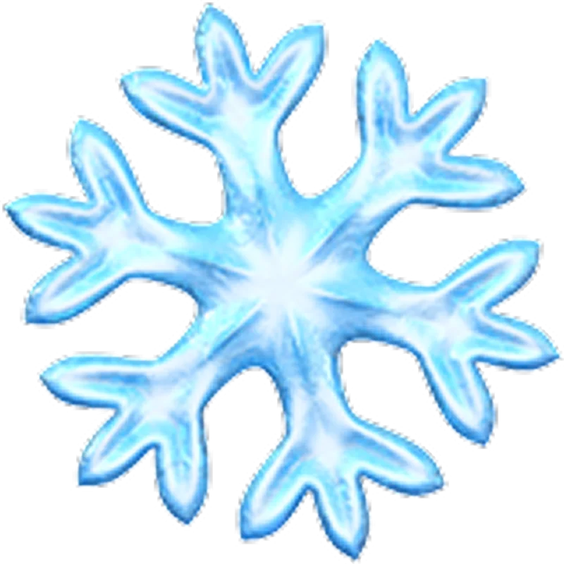 Pale Blue Glowing Snowflake Free PNG