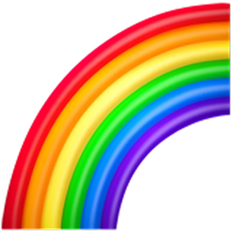 Glossy Rainbow Arc Free PNG
