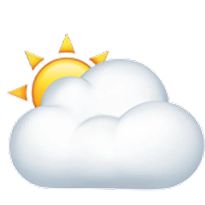 Partly Cloudy Weather Icon Free PNG