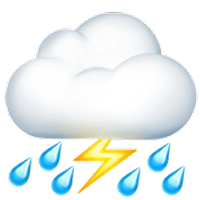 Free PNG Storm Cloud with Rain and Lightning