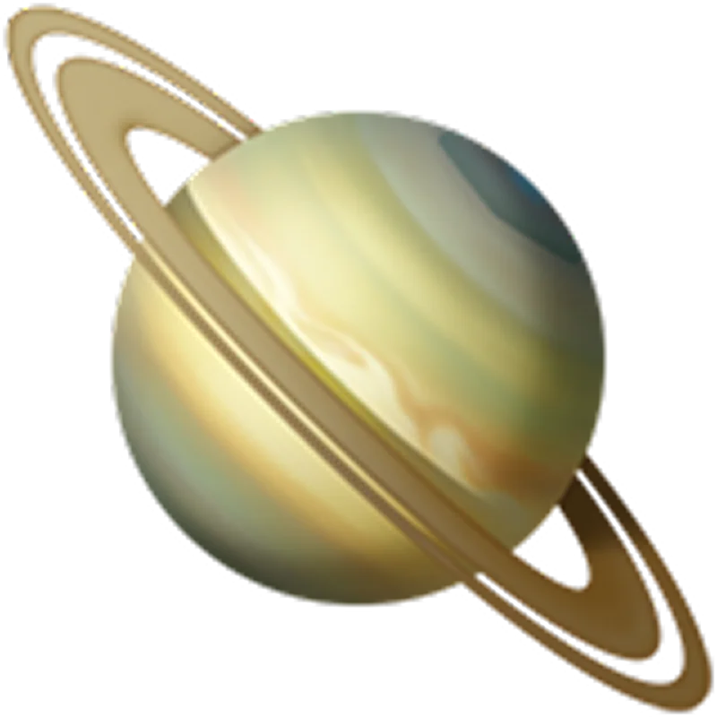 Golden Ringed Planet Illustration Free PNG