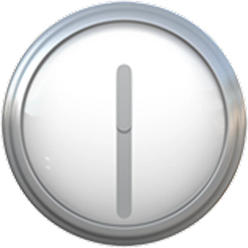 Glossy Silver Circular Control Button Free PNG