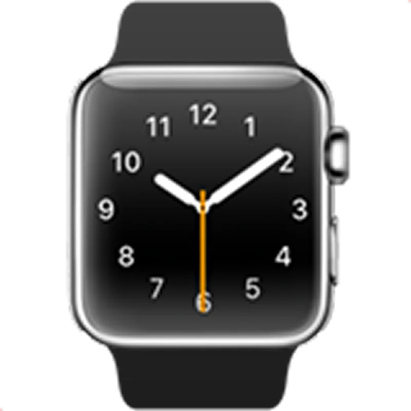 Black Analog Smartwatch Icon Free PNG