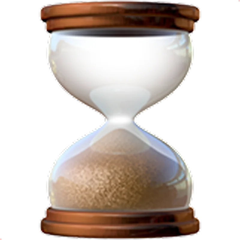 Classic Glass Hourglass with Wooden Ends Free PNG