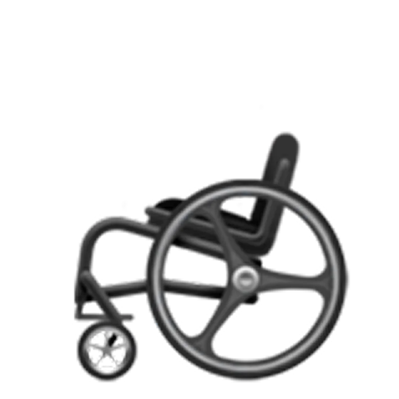 Dark Gray Wheelchair Icon Free PNG