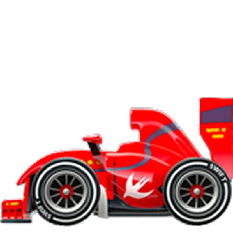 Red Open-Wheel Race Car Illustration Free PNG