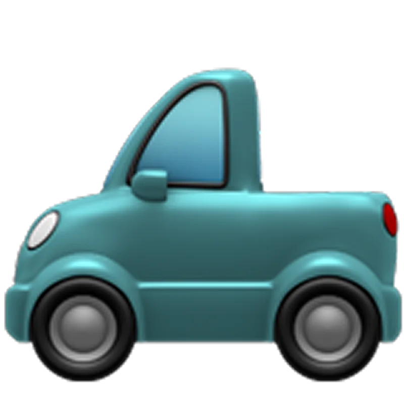 Turquoise Cartoon Pickup Truck - Free PNG