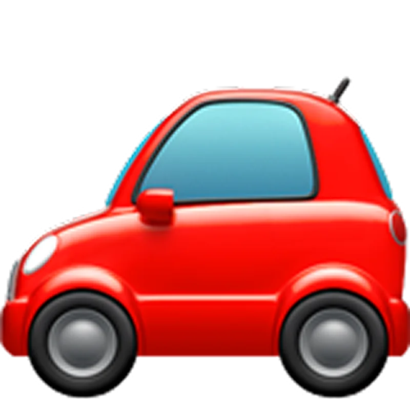 Red Cartoon Compact Car Free PNG