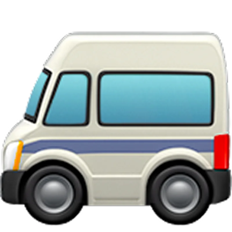 Cream Cartoon Van Side View Free PNG