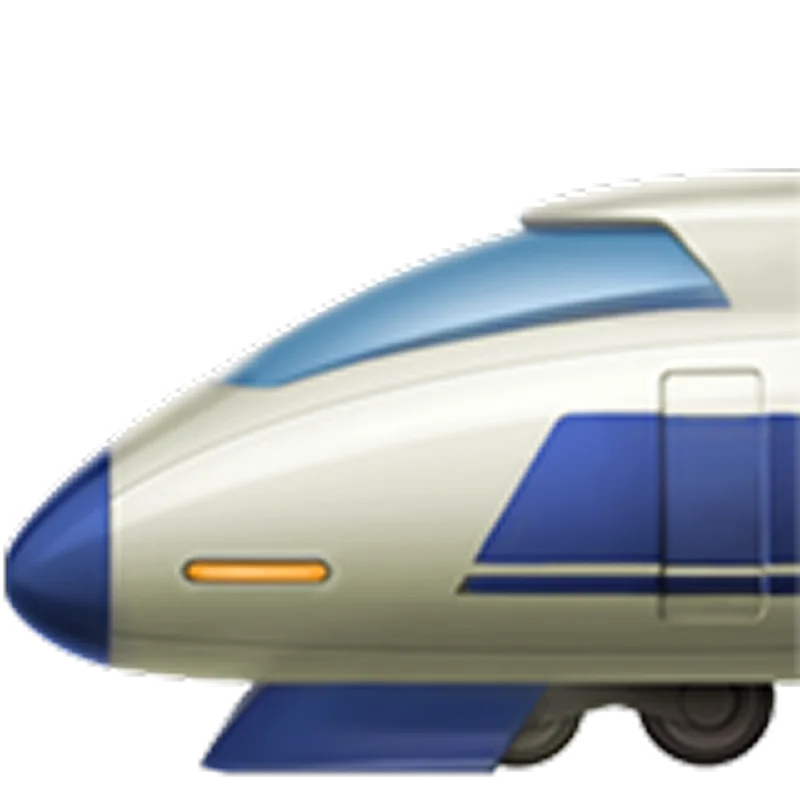 White and Blue High-Speed Train Free PNG