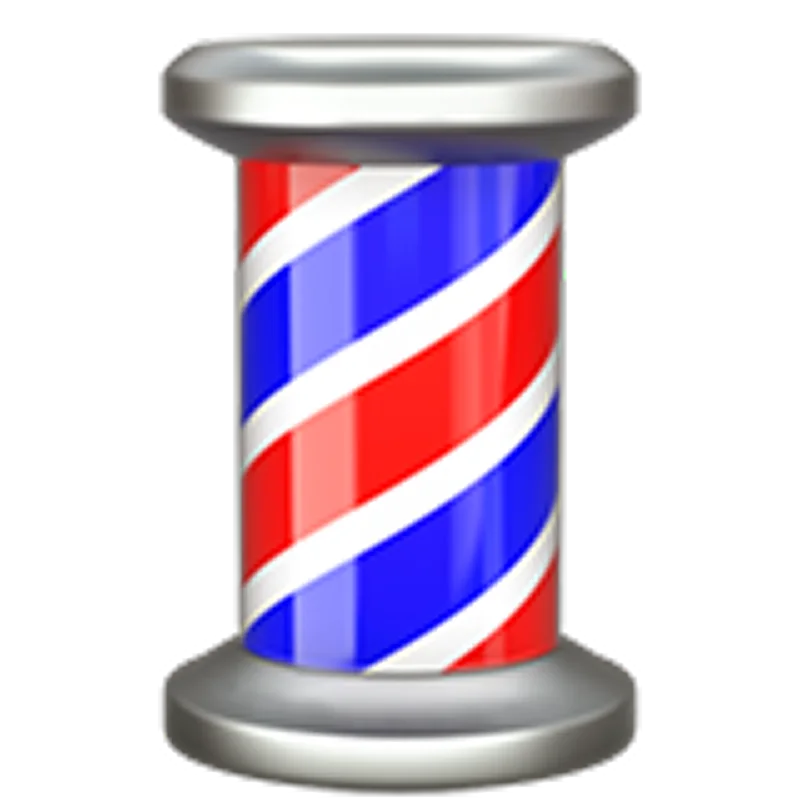 Classic Red, White, and Blue Barber Pole Free PNG