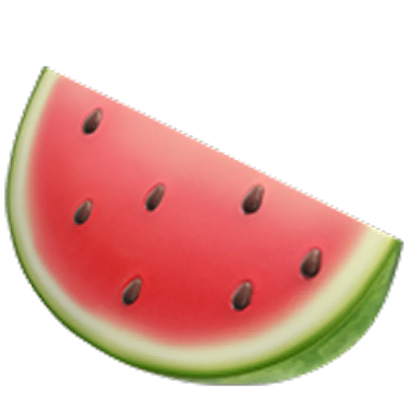 Watermelon Wedge with Seeds – Free PNG