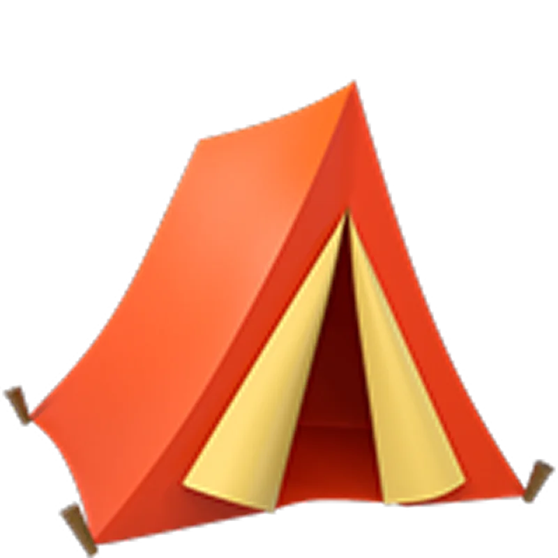 Orange Camping Tent Icon Free PNG