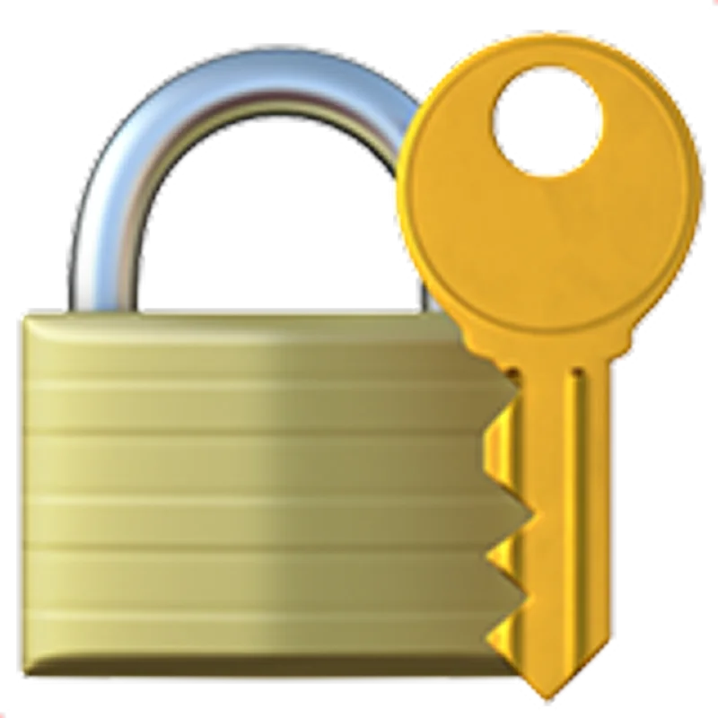Golden Key and Padlock Free PNG