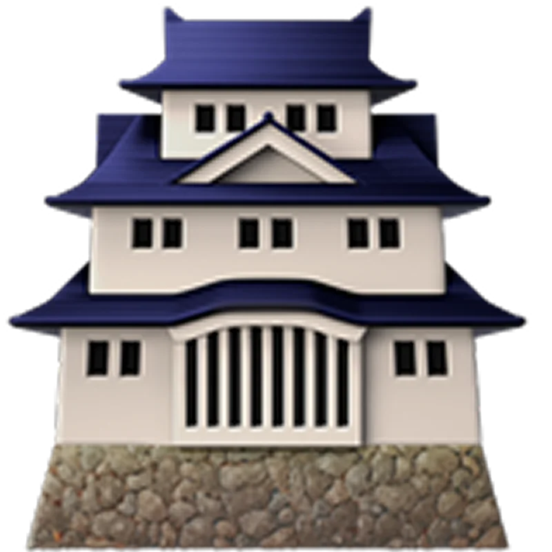 White Japanese Castle Icon Free PNG