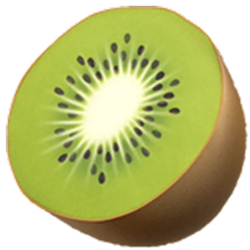 Fresh Green Kiwi Half Free PNG