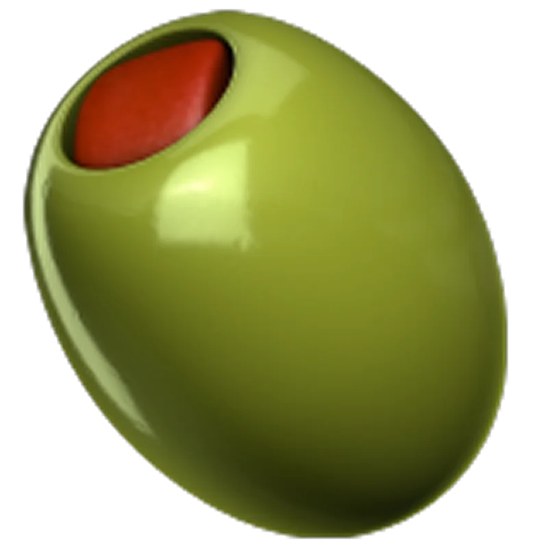 Glossy Stuffed Green Olive Free PNG
