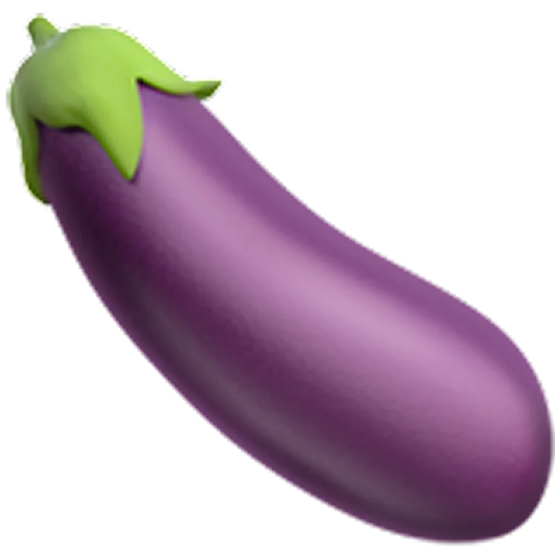 Glossy Purple Eggplant Free PNG