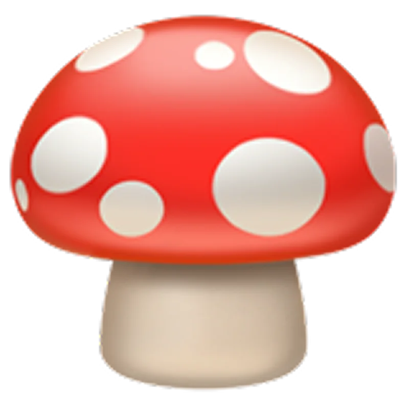 Cute Red-and-White Spotted Mushroom Free PNG