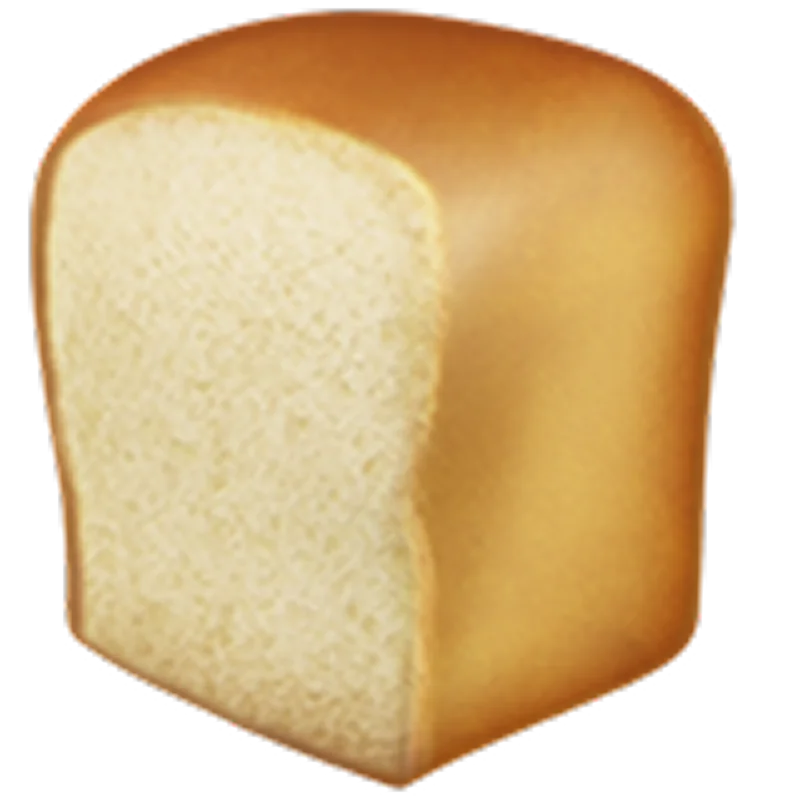 White Bread Loaf with Golden Crust Free PNG