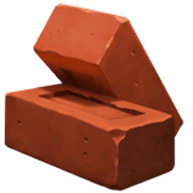 Two Red Bricks in a 3D Illustration - Free PNG