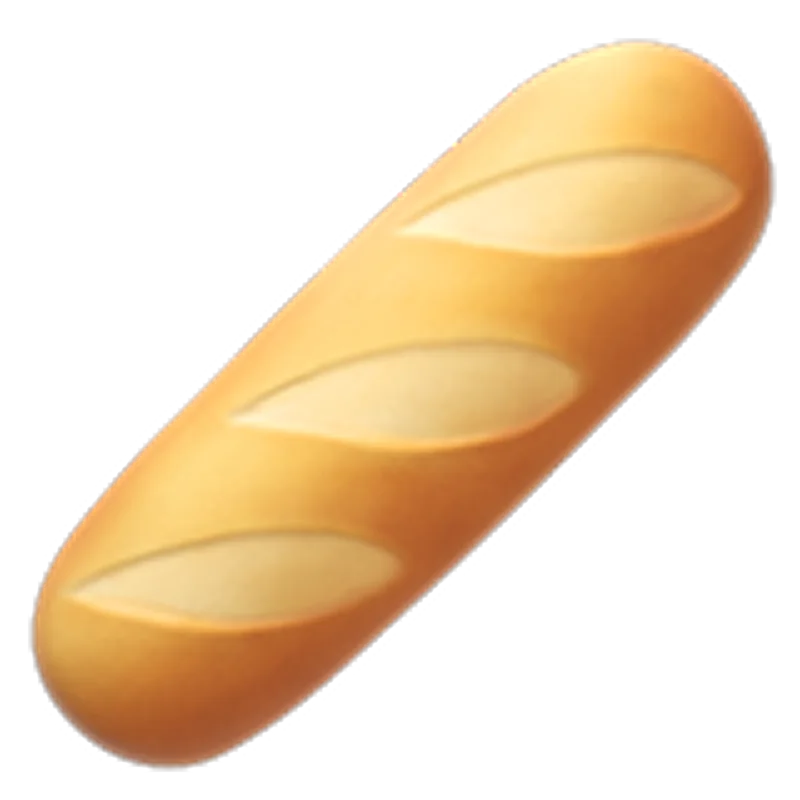 Golden Baguette Bread Illustration Free PNG