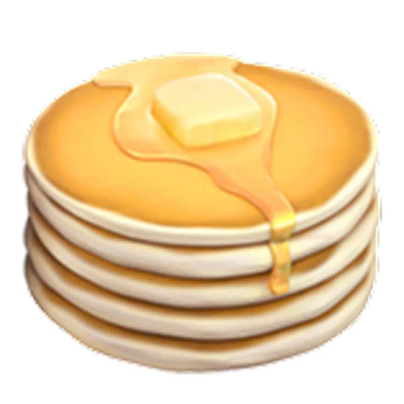 Free PNG of Golden Pancakes with Butter and Syrup