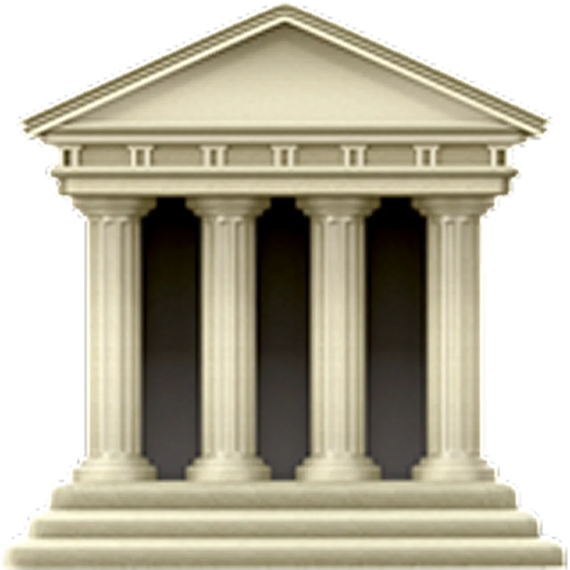 Classical Greek Temple with Four Columns Free PNG