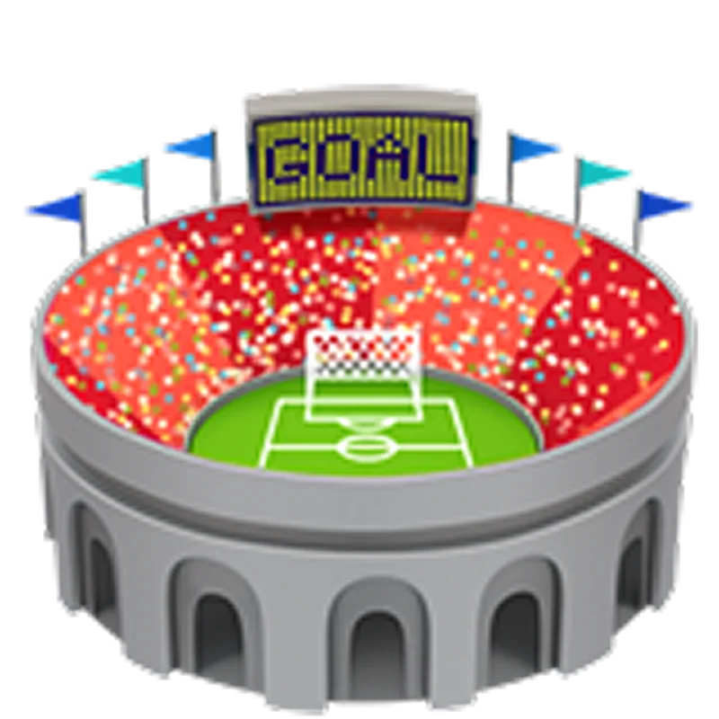 Colorful Soccer Stadium with Goal Scoreboard Free PNG