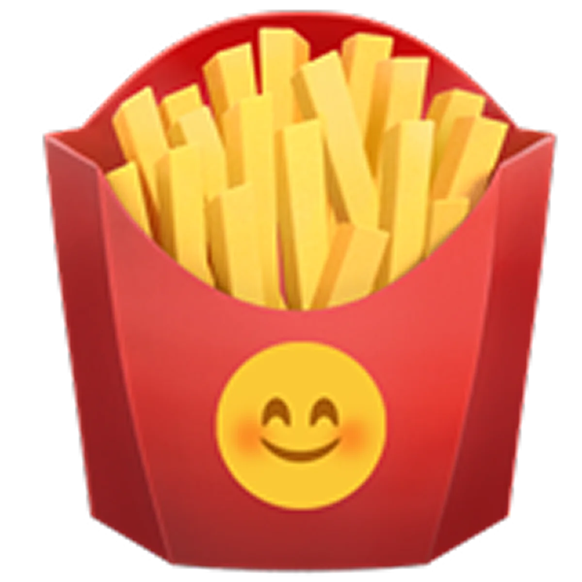 Smiling French Fries in a Red Carton Free PNG
