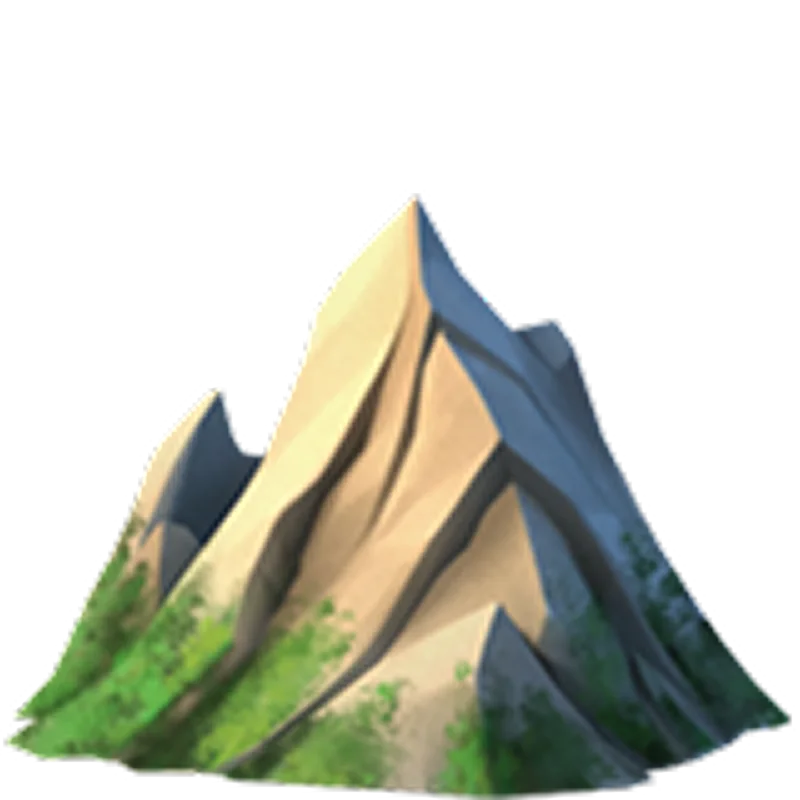 Stylized Rocky Mountain Peak Free PNG