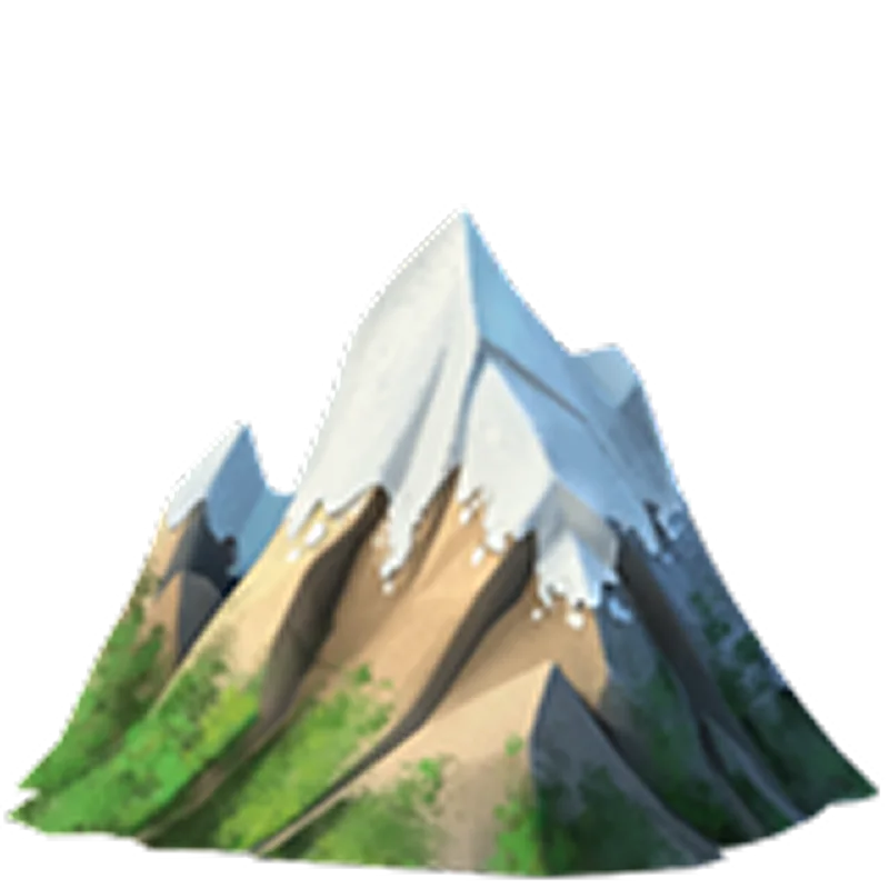 Snow-Capped Mountain Illustration Free PNG
