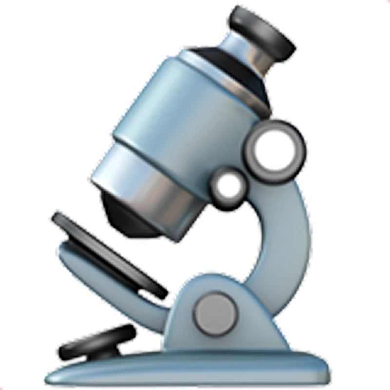 Blue and Silver Microscope Icon - Free PNG