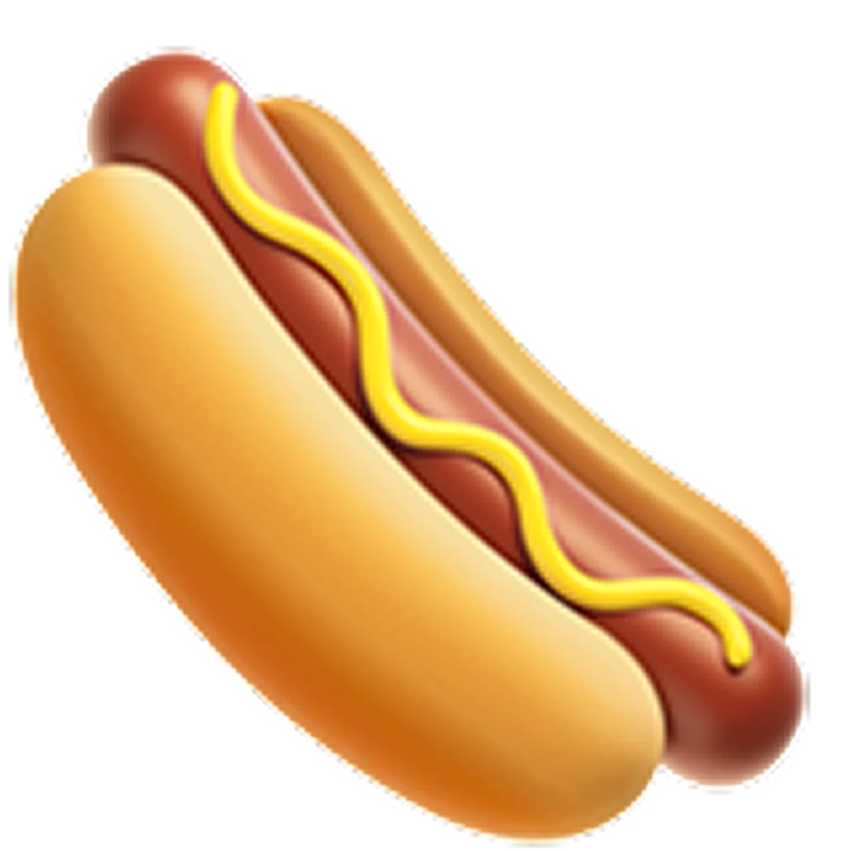 Glossy 3D Hot Dog with Mustard Free PNG