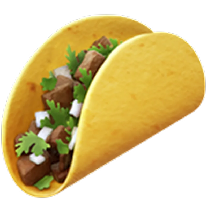 Taco with Meat, Cilantro, and Onion Free PNG