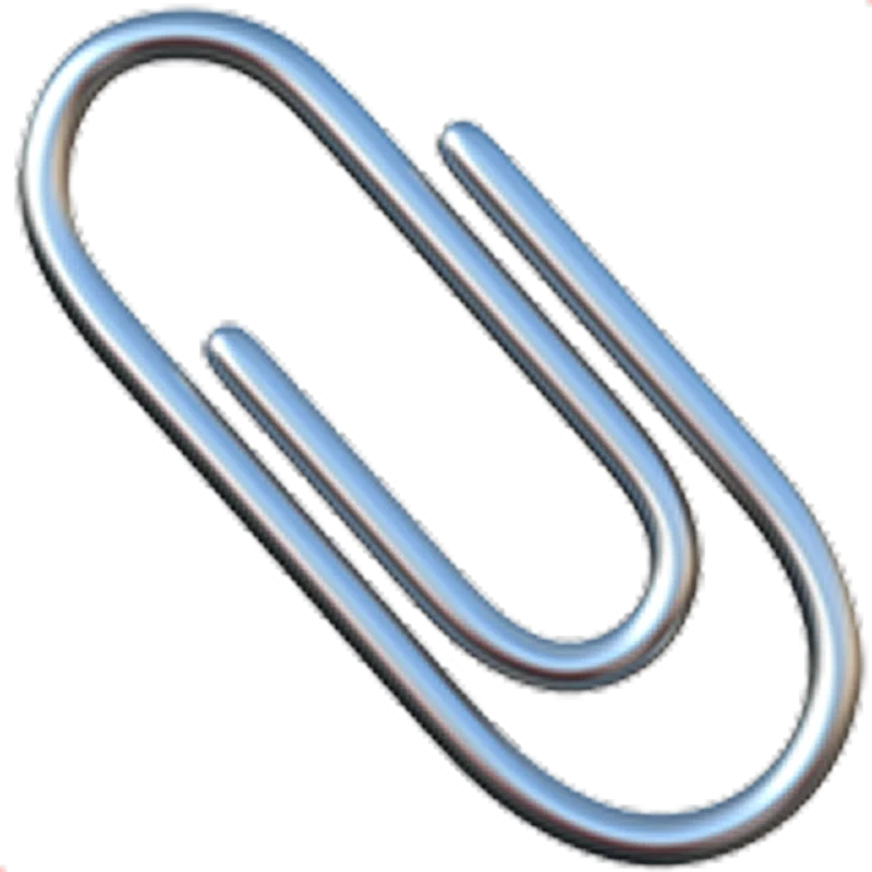 Shiny Silver Paper Clip Free PNG